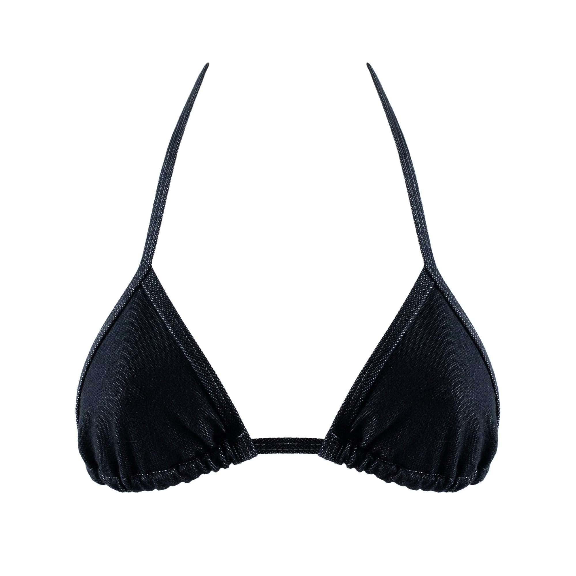 Triangle Top — Black Denim