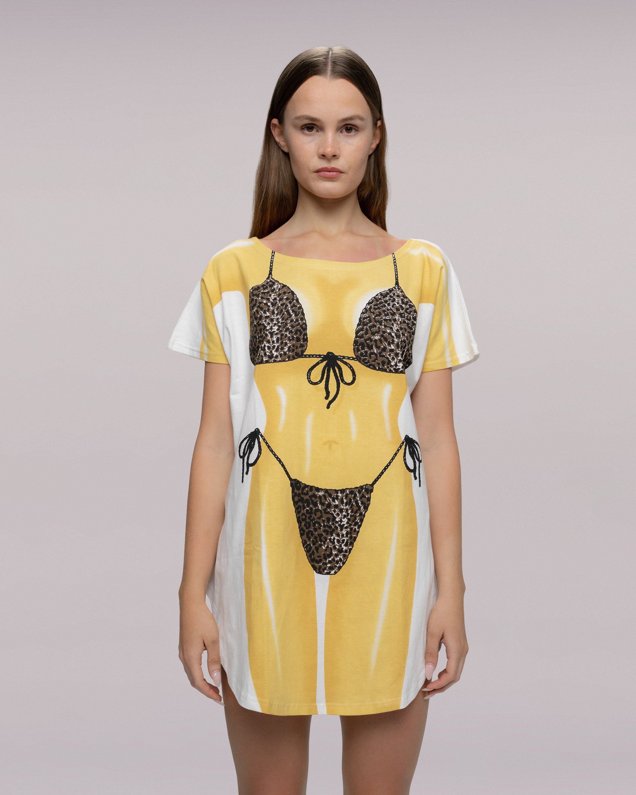 Bikini Print Dress — Leopard