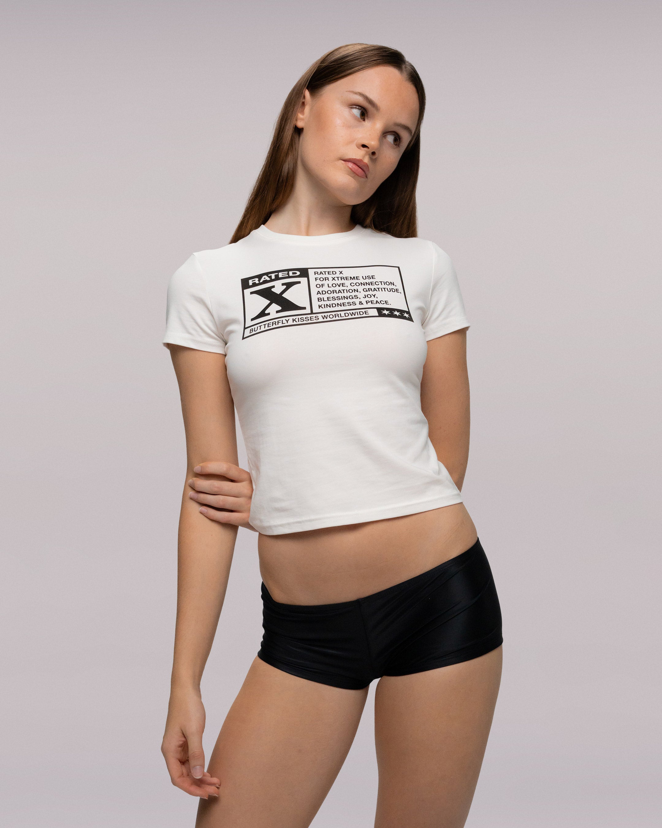 X Rated Baby Tee — White