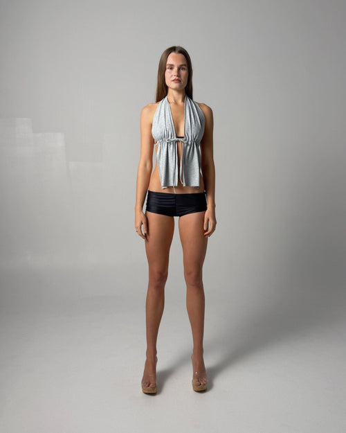 Halter Tank Top - Grey Marle