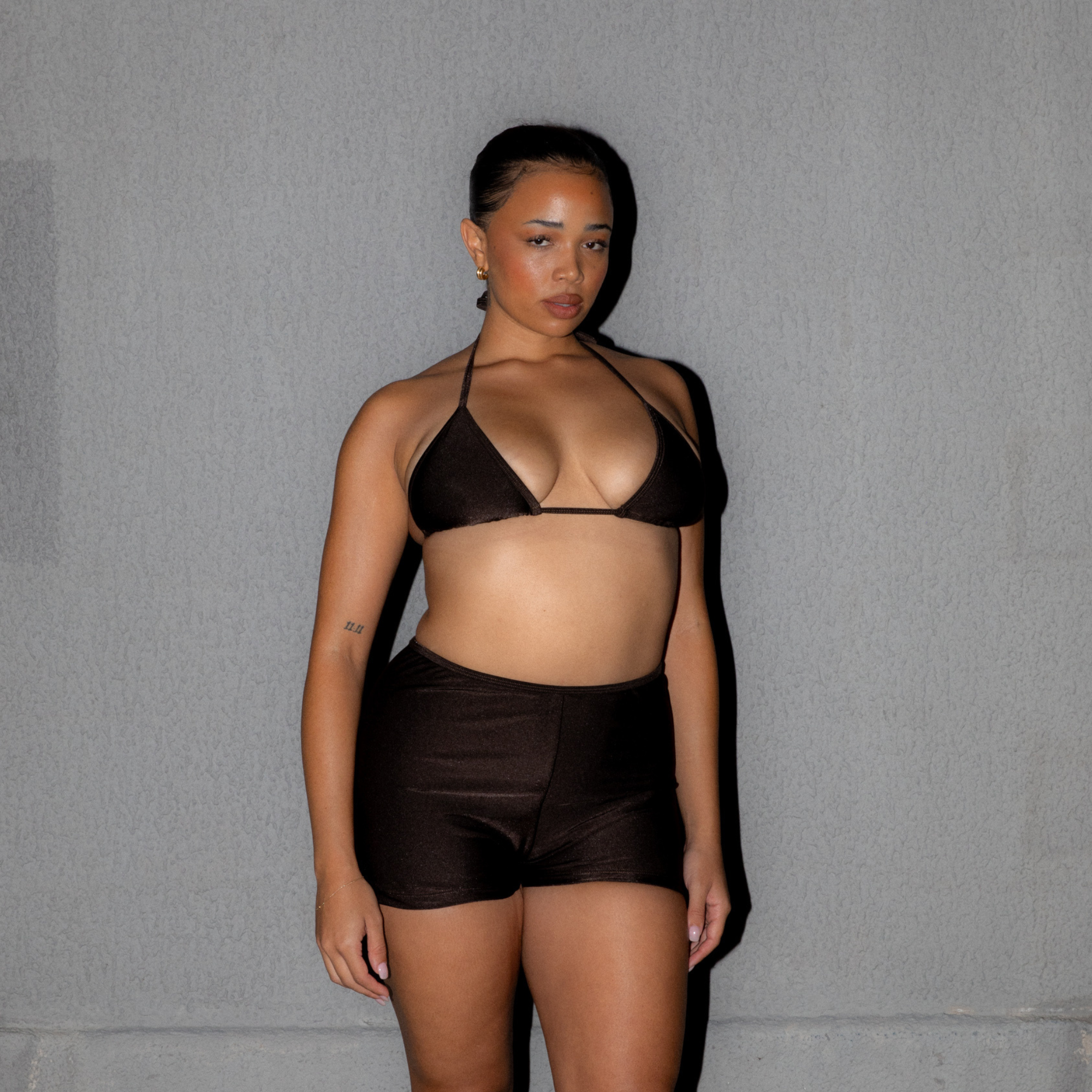 High Shorts Bottom — Chocolate Brown