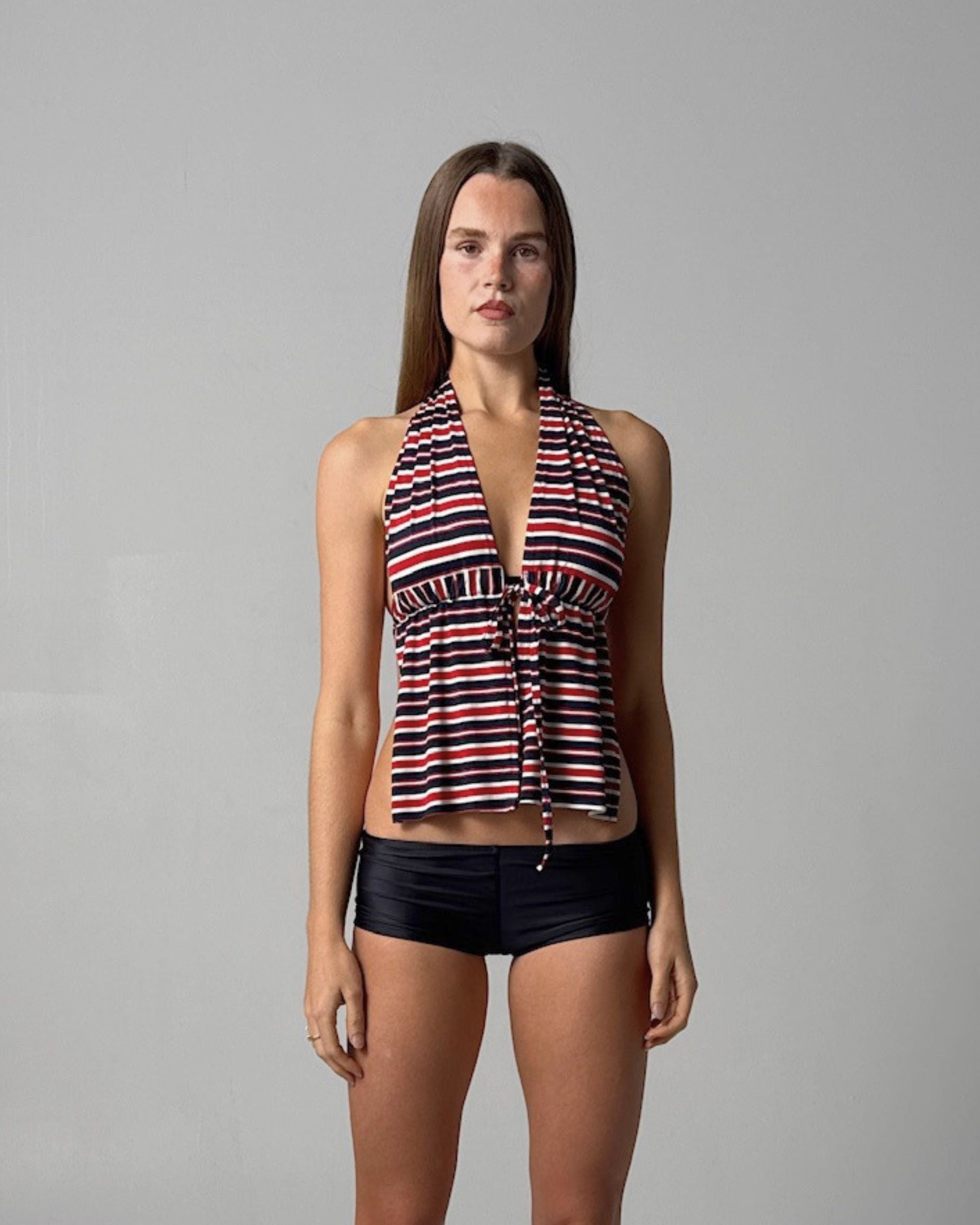 Halter Tank Top - Sailor Stripes