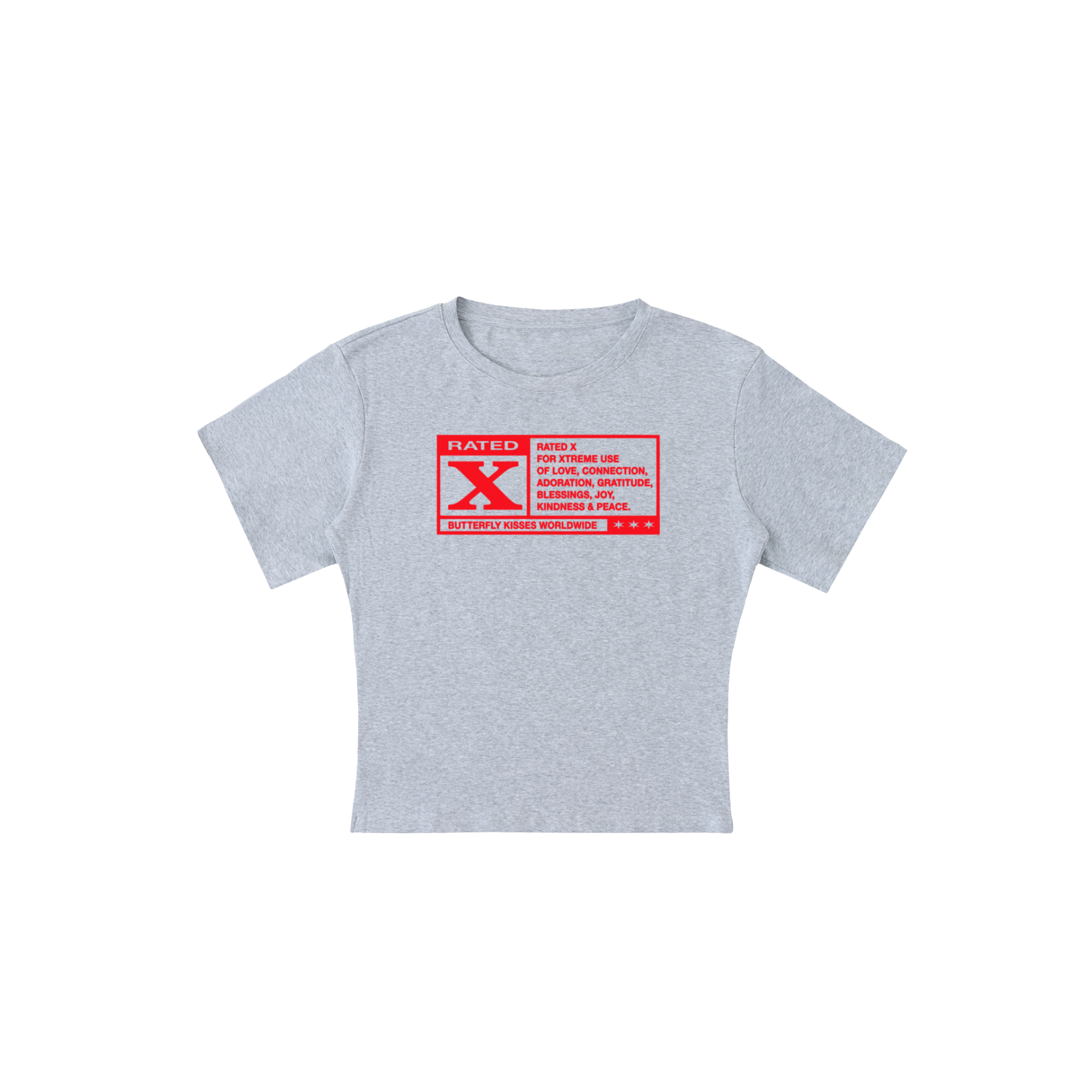 X Rated Baby Tee — Grey