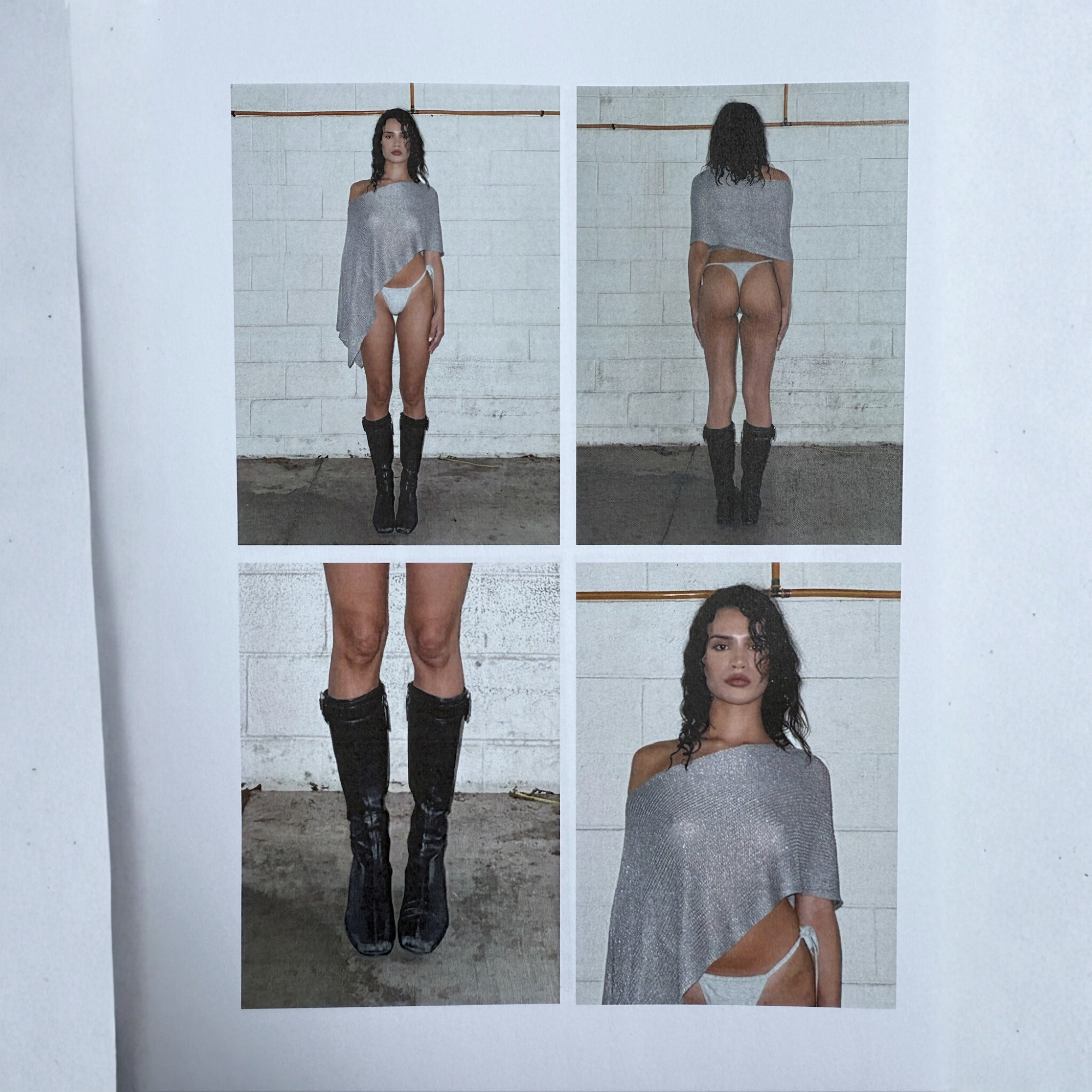 Poncho – Gunmetal Glitter